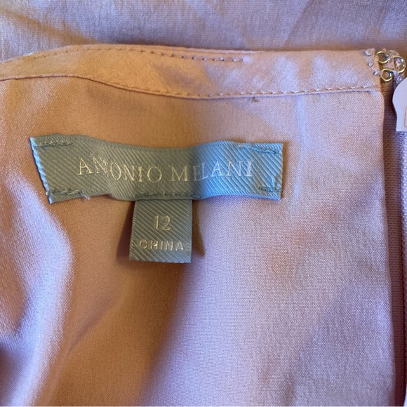 ANTONIO MELANI Elvira Mauve Pink Ruffle Tiered Lyocell Skirt - Picture 7 of 10